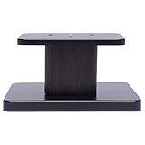 BILPIKOGoo Bookshelf Speaker Stands, Black, MDF, PVC, Universal Fit, 15kg Load Capacity, 6 Inch Height