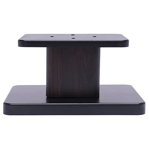 BILPIKOGoo Bookshelf Speaker Stands, Black, MDF, PVC, Universal Fit, 15kg Load Capacity, 6 Inch Height