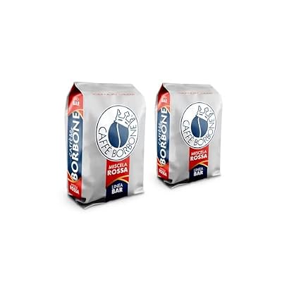 Caffe Borbone Miscela Rossa Whole Bean Coffee, Red Blend, 100% Robusta, Dark Roast, 2.2 lb Bag (Pack of 2)