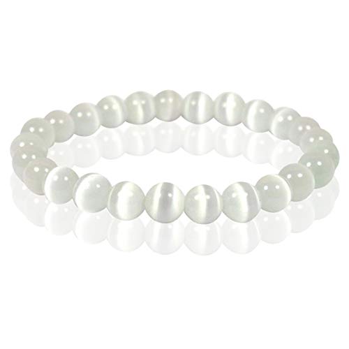 Image of Reiki Crystal Products Natural Crystal Stone 8 mm Round Bead Bracelet for Men & Women | Stretchable Gemstone Bracelet for Meditation, Yoga, Reiki & Daily Wear