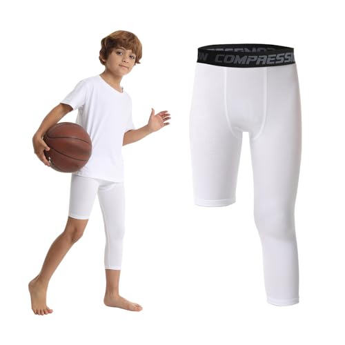 OEBLD Single Leg 3/4 Compression Tights, Unisex Sports Compression Pants, Basketball Leg Sleeves