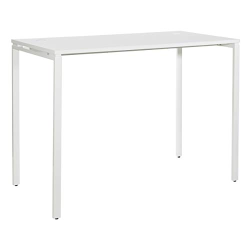 Image of OSP Home Furnishings Prado Home Office Writing Desk, 60 Inches Wide x 42 Inches High, White