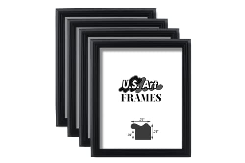 Us Art Frames 24X32 Traditional Style Black Thin .75 Inch Wide, Solid Popler Wood, Wall Decor Picture Poster Photo Frame #TOP3
