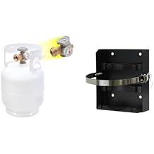Flame King 5lb Propane Tank with Gauge and Bracket for Grills, BBQs, Camping, Fishing, Outdoor Activities