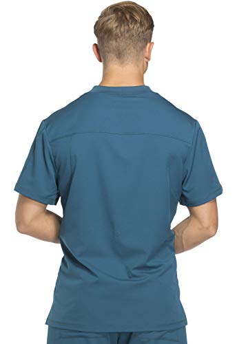 Image of Dickies Dynamix Scrubs for Men Athletic-Inspired V-Neck Chest Pocket Scrub Top with Four-Way Stretch & Moisture Wicking DK610