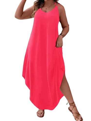 Robe longue femme à ourlet asymétrique SweatyRocks dos nu pour l'été