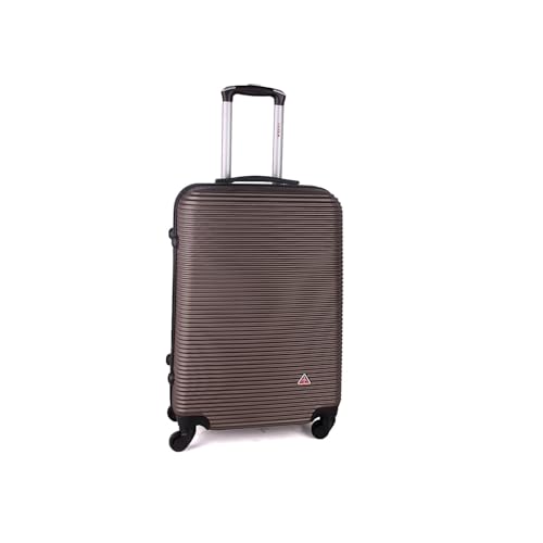 InUSA Royal Large Plastic 4-Wheel Spinner Luggage, Brown (IUROY00L-BRO)3