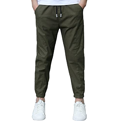 Loyan Kids Boys Casual Joggers Cargo Pants Drawstring Elastic Waist Cotton Athletic Sports Sweatpants