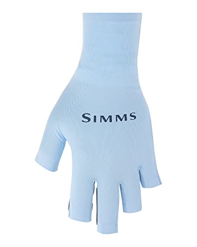 Simms Solarflex Upf 50 Fingerless Fishing Gloves, Unisex, Sky, Large #TOP7