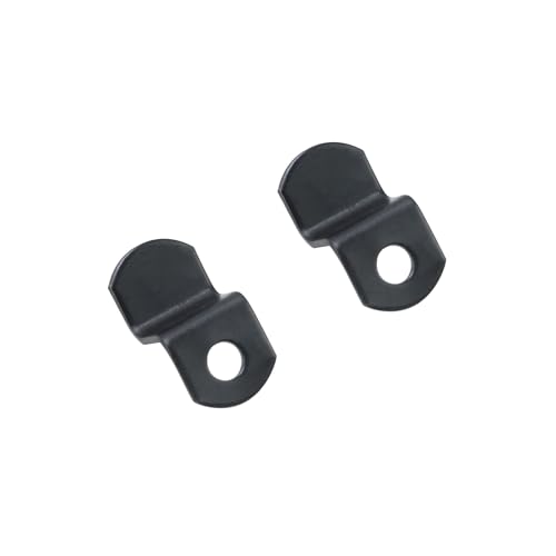 Image of 40pcs 3 /8 inch Depth Flat Offset Canvas Clips Black Metal Photo Frame Clips with Screws Z Shape Mirror Clamps Heavy Duty Offset Mirror Clips for Picture Framing