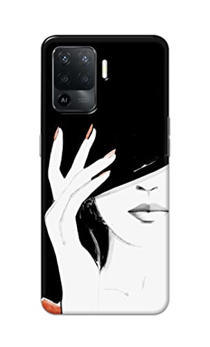Image of PRINTFIDAA Photo of Beautiful Girl Hard Back Cover for Oppo F19 Pro Back Cover -(P6) KAT1005