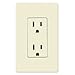 Lutron CAR-15H-AL - Claro Duplex Receptacle - 15 Amps - 125 Volt - Almond