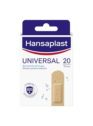 Hansaplast Cerotti UNIVERSAL, Cerotti impermeabili con elevato potere adesivo, Traspiranti per tutti i tipi di ferite, 1 confezione da 20 Pezzi 19 x 72mm