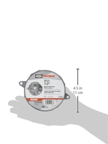 Taymac Rb550S Weatherproof Box, Round - (5) 1/2-Inch Outlets, Gray #TOP1
