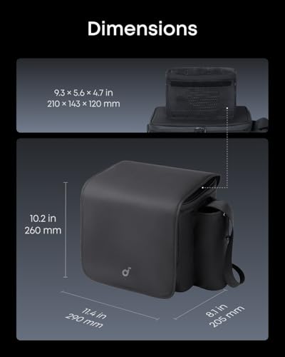 Image of Soundcore Nebula Portable Carry Bag for P1&P1i Projector, Compact and Lightweight Travel Case with Adjustable Storage, Shoulder Strap, and Durable Waterproof Polyester Fabric