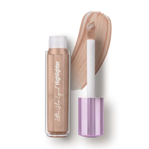 Image of Hilary Rhoda Ultra Glow Liquid Highlighter | Illuminating & Glitter Liquid Highlighter | Dewy Finish | Cruelty-Free & Vegan | Luminescent Finish | Weightless Formula -3.8g (Ultra Copper - Shade 04)