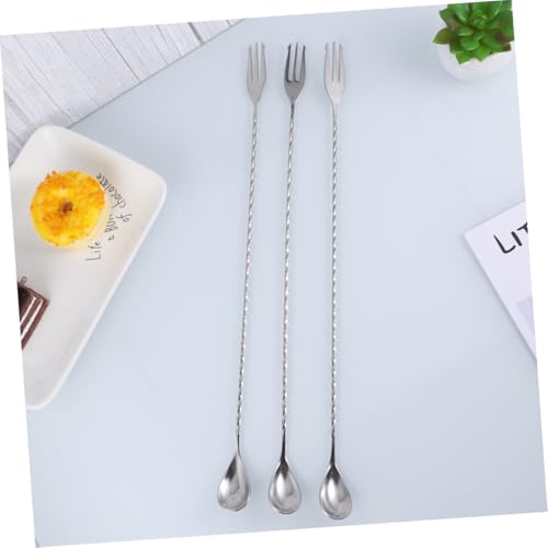 Cuillères à mélanger pour crème glacé et thé réutilisables de 32 cm - 8