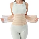 Trendyline Postpartum Belly Band for Women: Abdominal Binder Post Surgery Stomach Compression Support Belt - Post Partum Waist Girdle C Section Recovery Wrap Beige