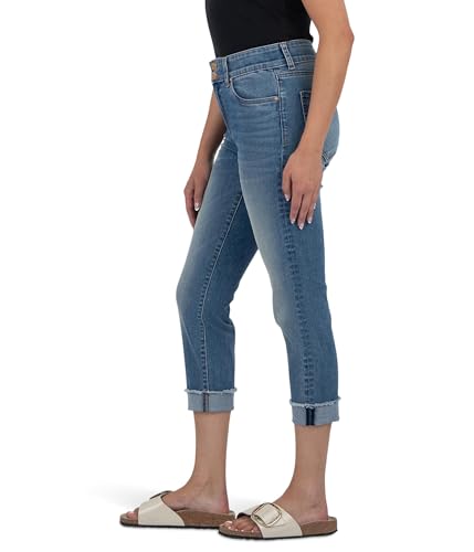 KUT from the Kloth Women's Amy Crop Straight Leg Roll Up2