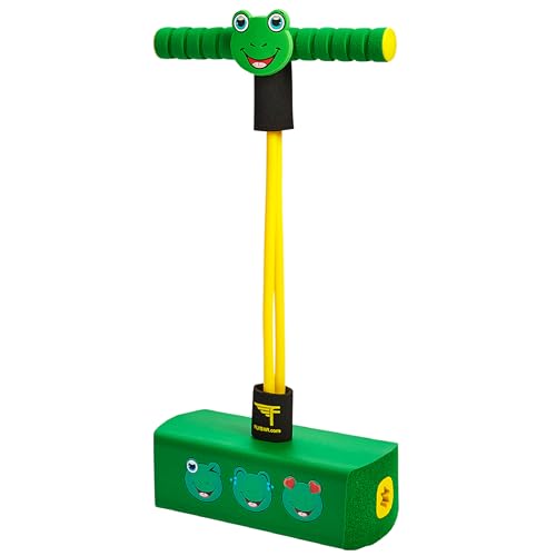 Image of Flybar My First Foam Pogo Jumper for Kids Fun and Safe Pogo Stick for Toddlers, Durable Foam and Bungee Jumper for Ages 3 and up, Supports up to 250lbs (Frog)