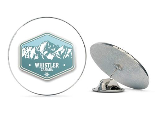 Whistler Canada Round Metal 0.75" Lapel Pin Hat Shirt Pin Tie Tack Pinback2