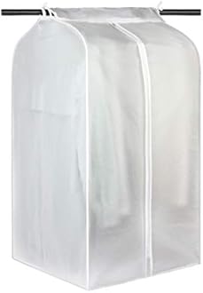 Hanging Garment Bags for Closet Storage Large Hanging Garment Clothes Cover Clothing Storage Bag with Magic Tape and Zipper Translucent Closet Clothes Protector for Suit Coat