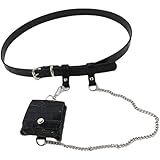 ULSUE Riñonera Mujer Belt Bolso cuadrado pequeño con minicadena simple de doble propósito for mujer para Correr Caminar (Color : Black1, Size :...