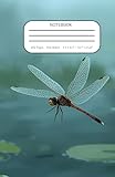  Dotted Notebook- 101 Sheets, 202 Pages, Dot Ruled, 5.5 x 8.5 Inches, Dragonfly Background (Hardcover)