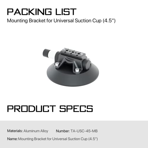 TILTA Universal Car Suction Cup 4.5 inches with Mounting Bracket for Driving Camera Camcorder Action Camera TA-USC-45-MB - Image 2