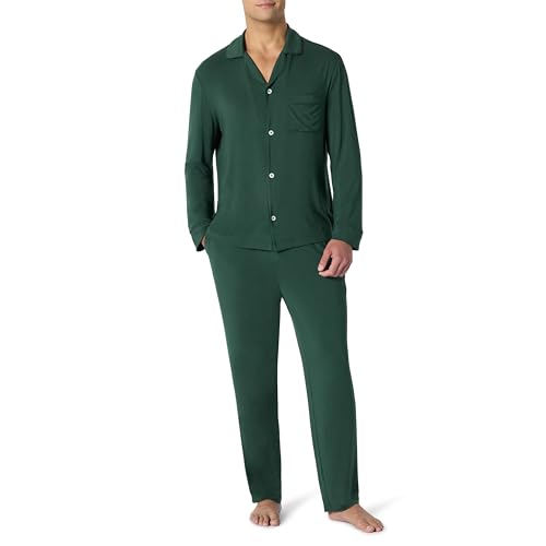 Image of Amazon Essentials x Sofia Grainge Men's Long Sleeve Relaxed Fit Breathable Modal Jersey Pajama Set, Loungewear