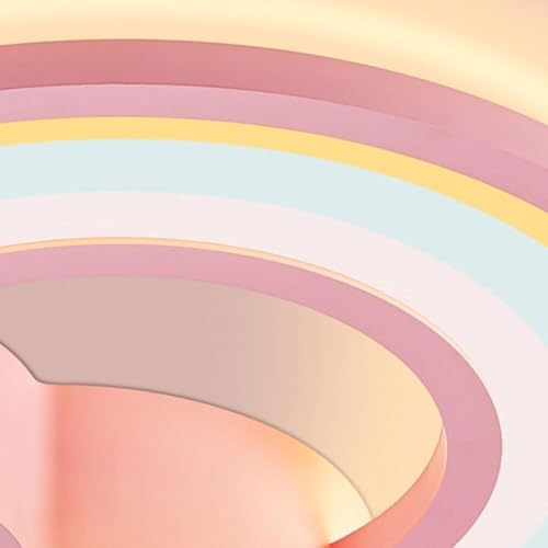 Lustre moderne acrylique rose à LED pour grand plafond bas - 5