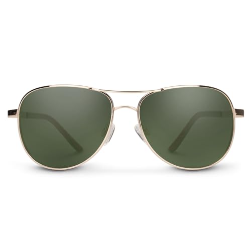Image of Suncloud Aviator Polarized Sunglasses - 100% UV Protection - Comfortable Fit, Trendy Design - for Men & Women