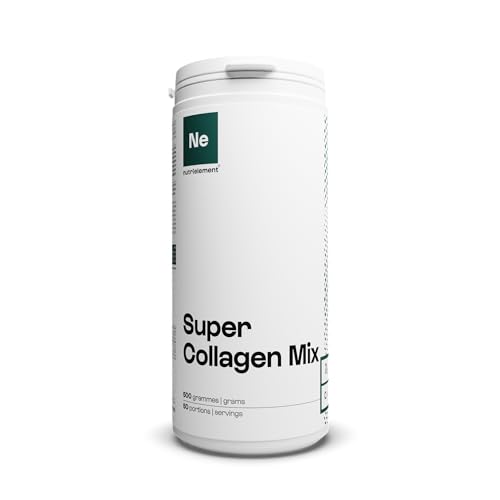 Nutrielement - Super Collagen Mix (Type 1 et 2) - 500g - Synergie collagène hydrolysé - Complément alimentaire Peau, Cheveux, Ongles, Os et Articulations | By Nutrimuscle