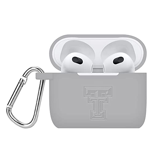 Affinity Bands Texas Tech Red Raiders Engraved Silicone Case Cover Compatible with Apple AirPods Gen 3 (Gray)