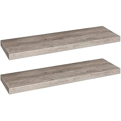 HOOBRO Floating Shelves for Wall, Wall Mounted Shelf Set of 2, 31.5