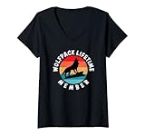 Photo Gallery donna regalo wolfpack lifetime member per gli amanti dei wolf wolves maglietta con collo a v Photo Gallery donna regalo wolfpack lifetime member per gli amanti dei wolf wolves maglietta con collo a v
