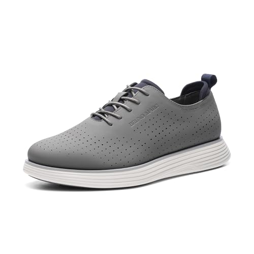 Bruno Marc Men's MaxFlex Fashion Dress Sneakers Oxfords Classic Casual Shoes 9 Grey