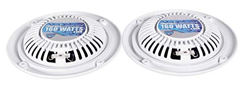 Image of Rockville RSM65W 6.5 inch 1280W Waterproof Shallow Slim Marine Boat Speakers, White Slim Mount Design, UV and Saltwater Resistant, for Marine or ATV Audio, 8-Piece