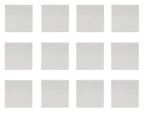 EISCO 12PK Streak Plates - for Testing Rocks & Specimens - Off-White Unglazed Porcelain - Great for Science Classrooms - Class Pack