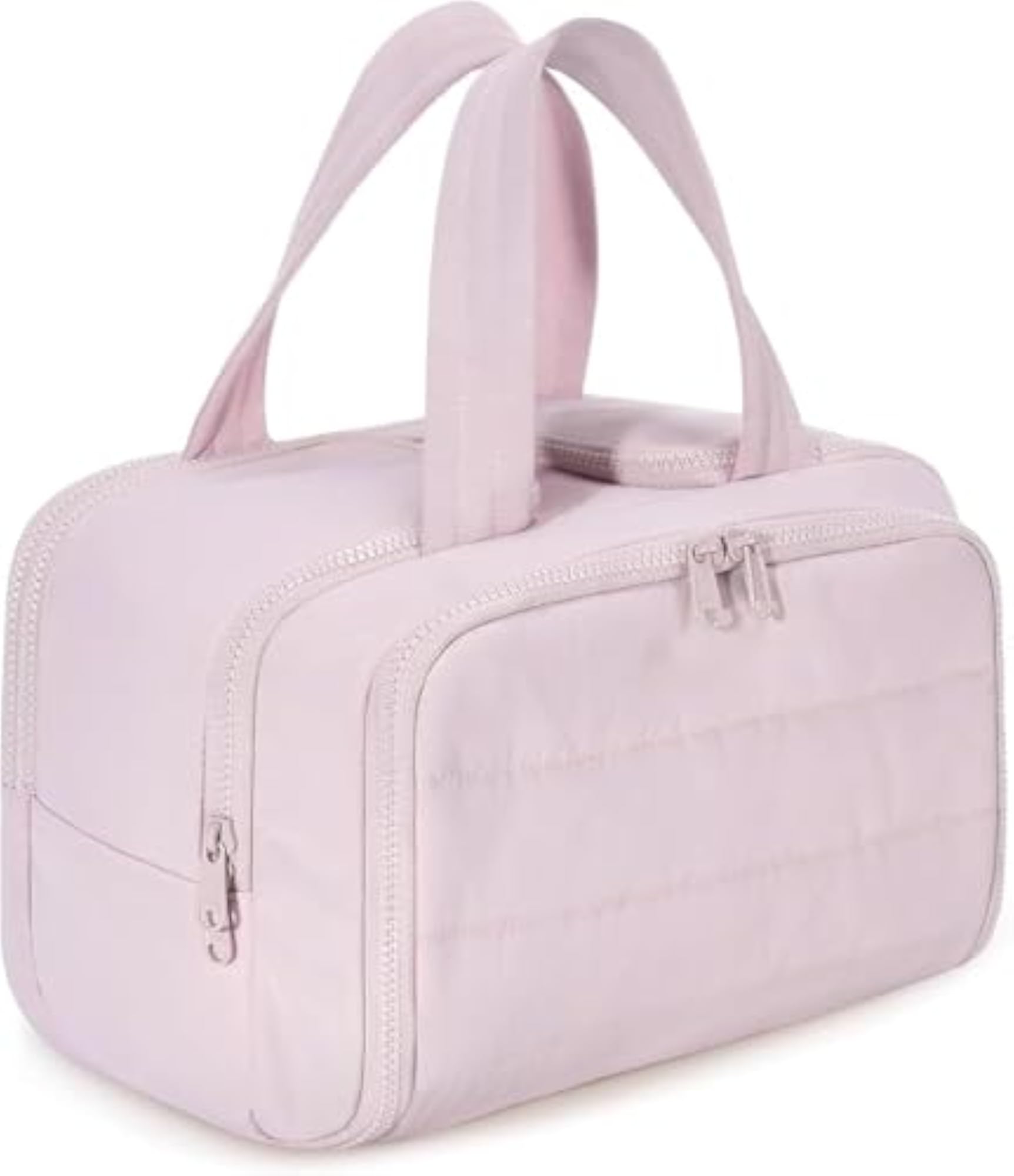 Travel Cosmetic Bag with Double Layer Storage