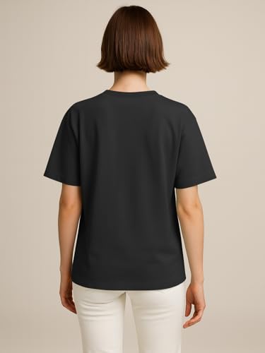 Image of HELLCAT Beige Trendy Printed Oversized T-Shirt for Women