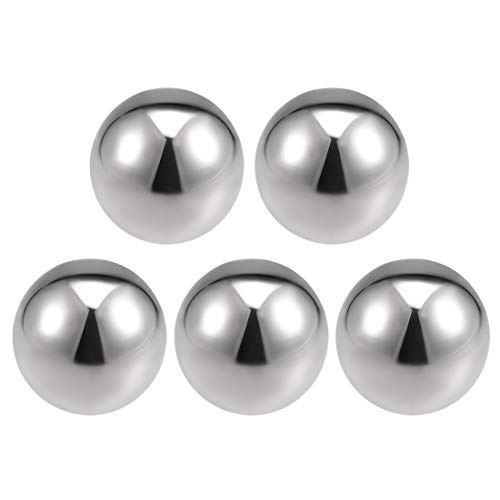sourcing map 41mm Dia acier Inox 304 boule escalier Main courante Newel Post 5Pcs