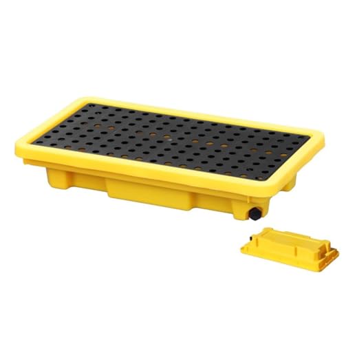 Plateforme modulaire de confinement des déversements - Palette anti-fuite en plastique robuste pour la sécurité industrielle, le stockage de produits chimiques, la prévention des déversement