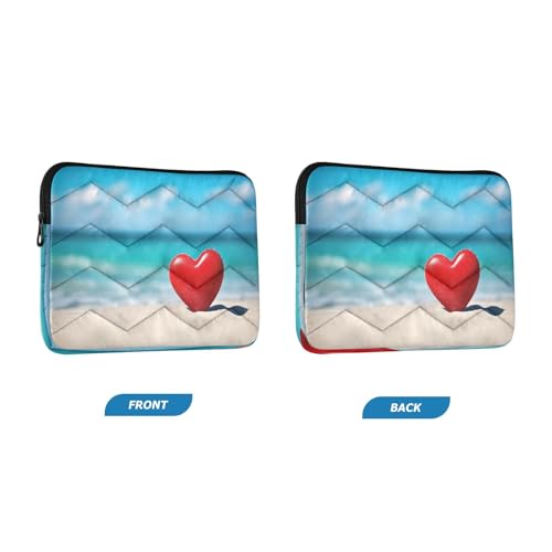 Funda para portátil de 13-14 pulgadas Love Heart Beach Sand miniatura 2