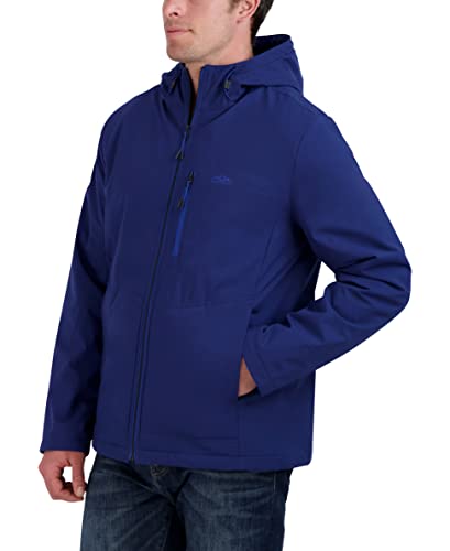 Image of HFX Men's Water Resistant Softshell Jacket Long Sleeve Zip Up Sherpa Lined Hooded Coat