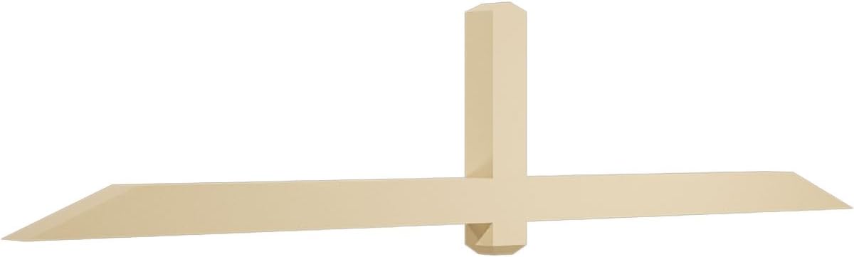 96"W x 20"H x 4"D x 4"F, 5/12 Pitch, Eugene Signature Urethane Gable Bracket, Primed Tan
