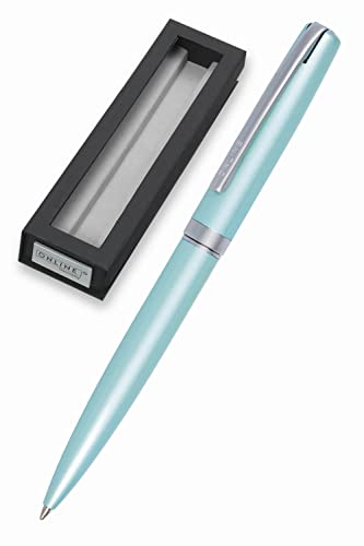 ONLINE stylo à bille Eleganza │ stylo-bille en métal │ stylo à bille rétractable en coffret cadeau │ recharge remplaçable │ encre noire │ étui exclusif, cadeau parfait, couleur turquoise