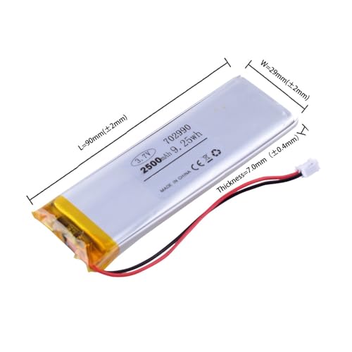 Batería 702990 de 3,7 V y 2500 mAh recargable de litio para dispositivos 2