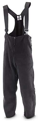 Military Outdoor Clothing Black US Military Polartec Fleece Bib Overalls (Large/Short/Regular)