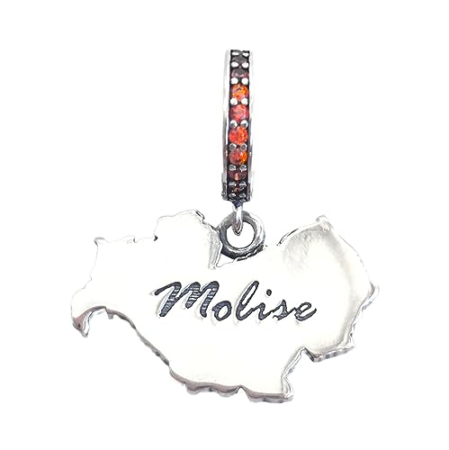 Charm plata 925 Molise Italia para pulsera viaje Leas Folies